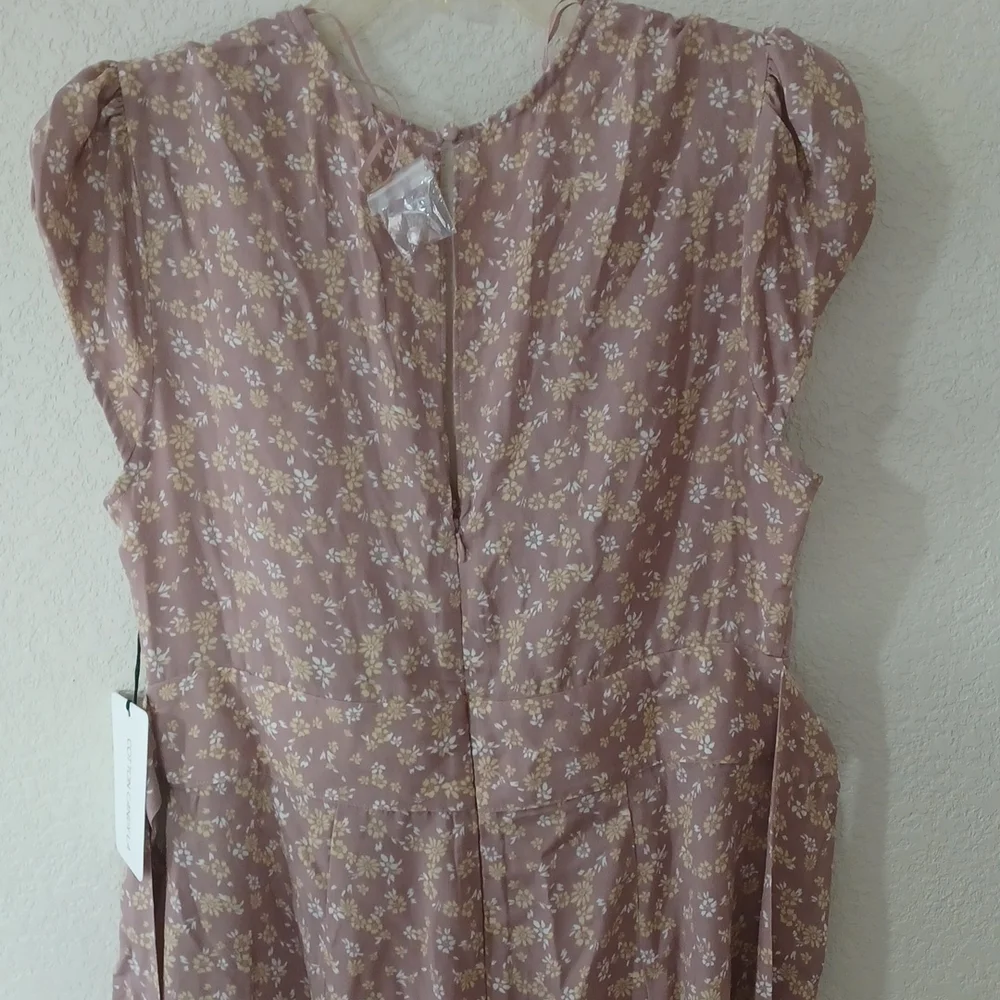 New Cotton Candy LA pink floral jumpsuit size large - Picture 5 of 9